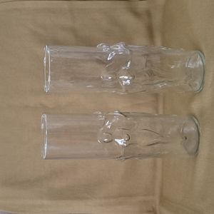 Vintage  Libbey  Le-Femme Nude  Dancing  Women. 3 D .Set of two.